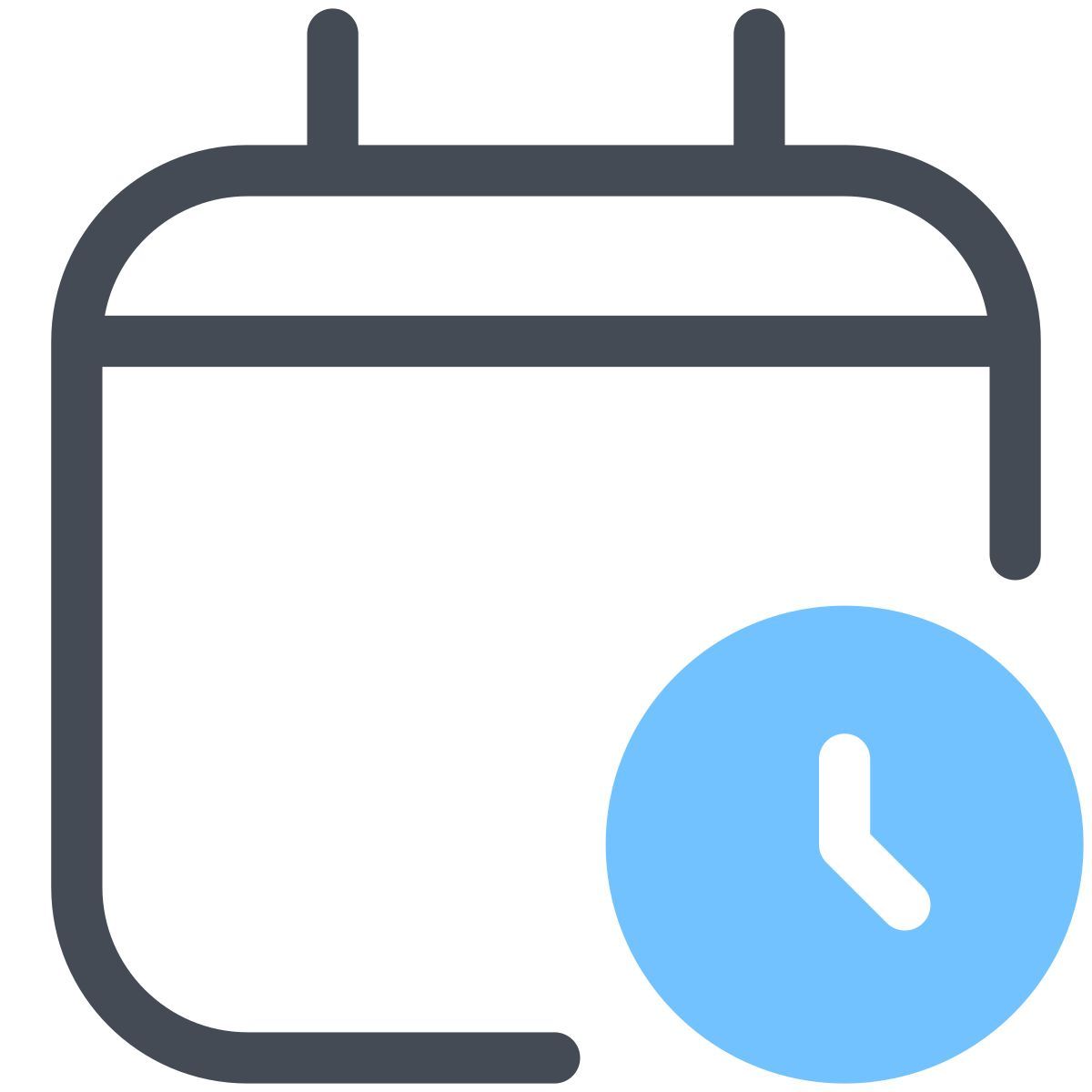 pastel color style heures supplémentaires icon