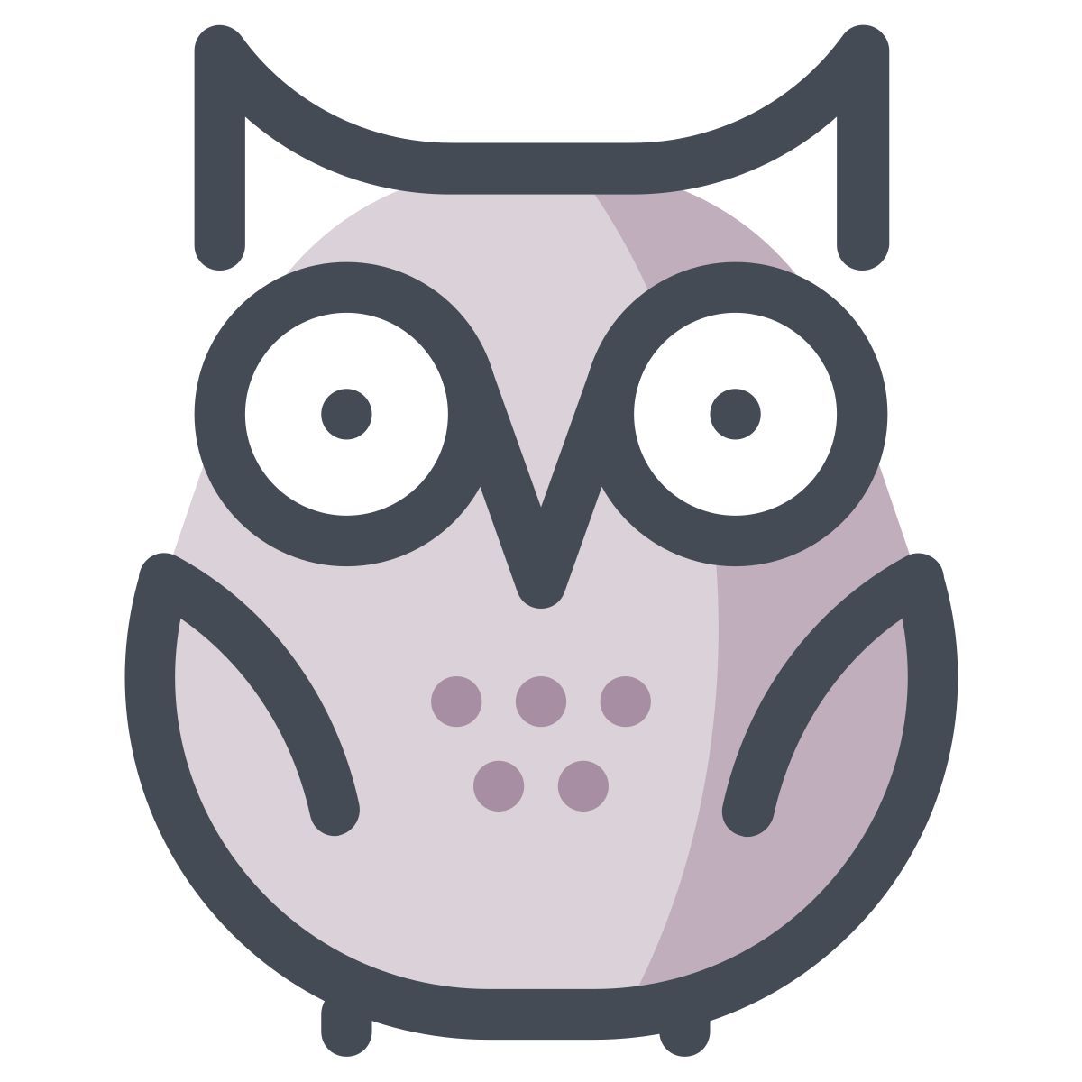pastel color style owl icon