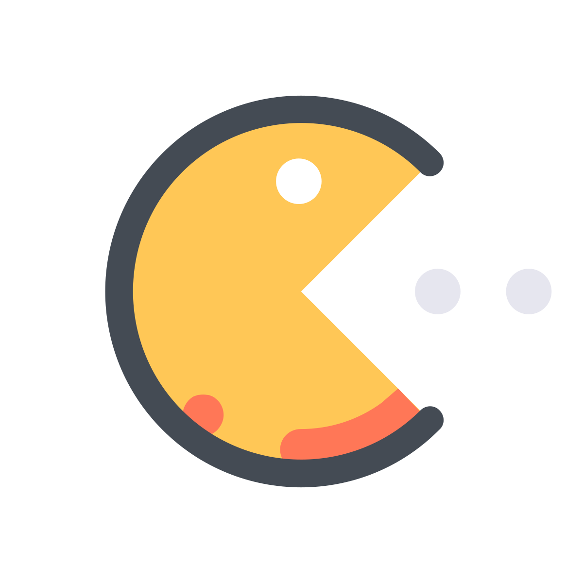 pastel color style pacman icon
