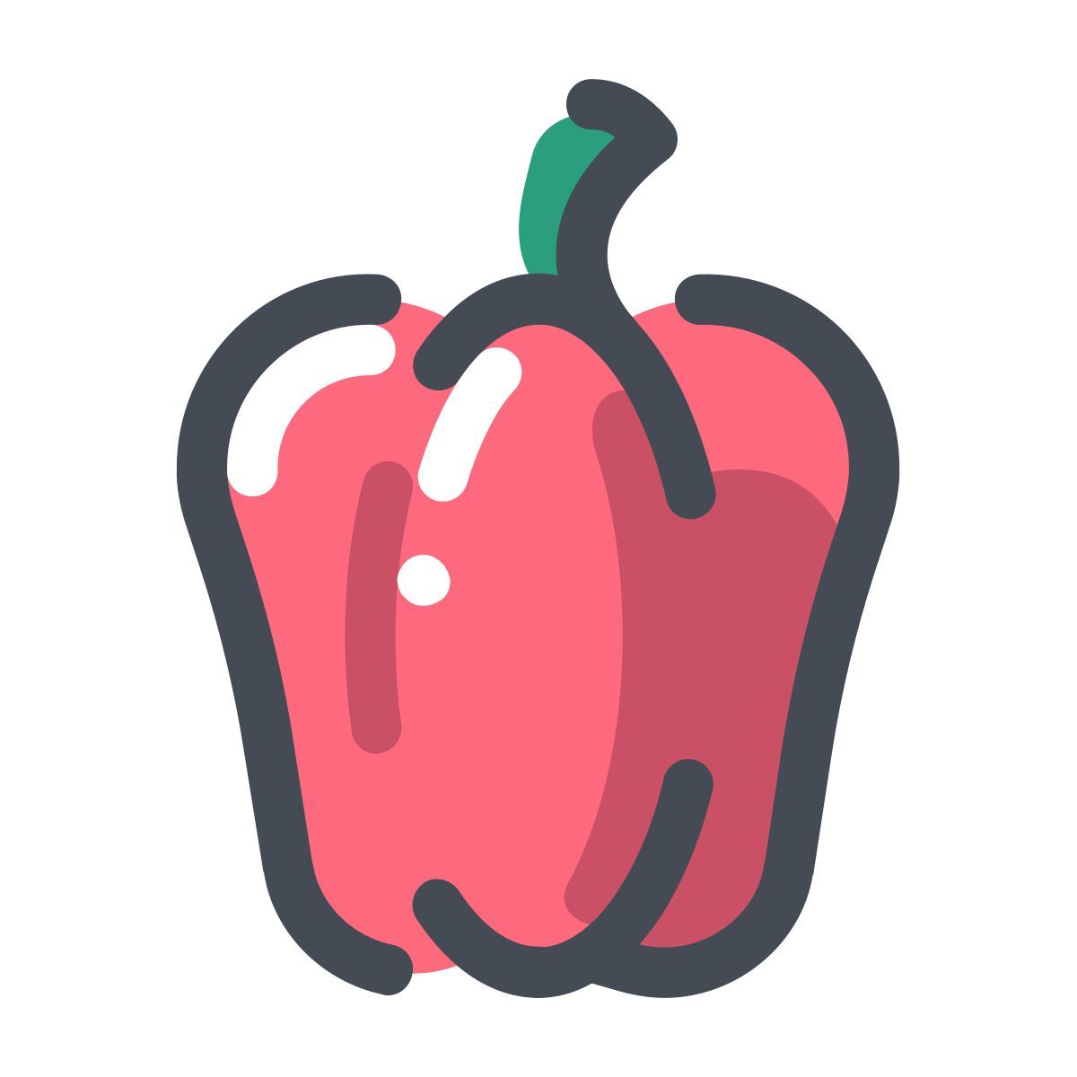 pastel color style paprika icon