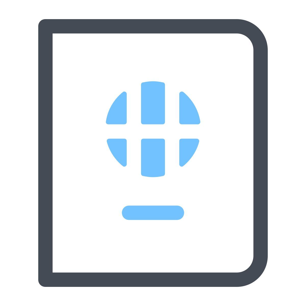 pastel color style reisepass icon