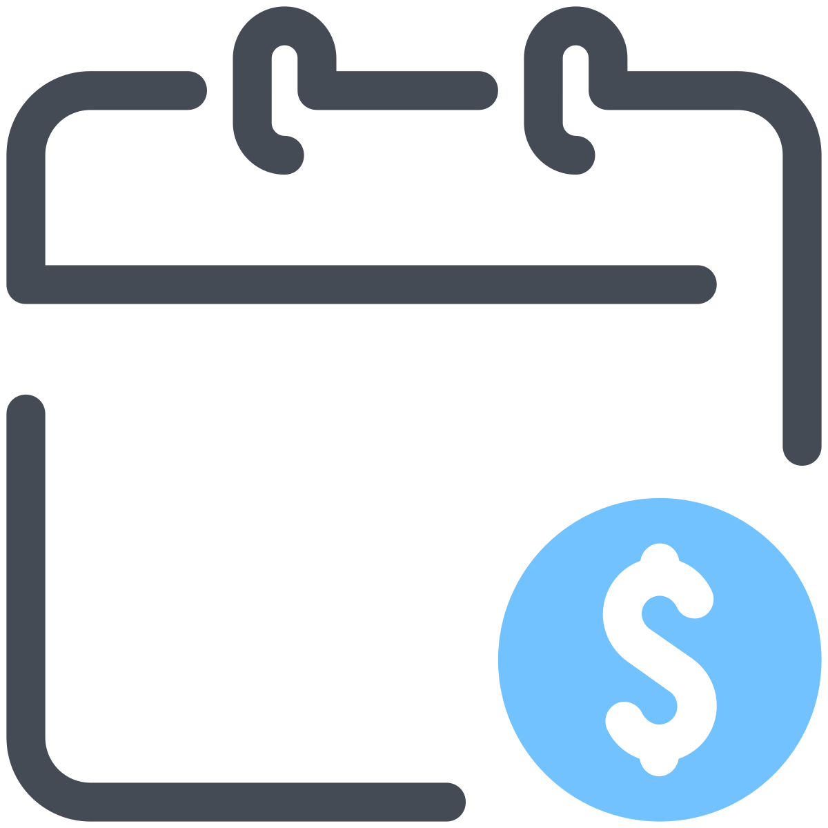 pastel color style pay date icon