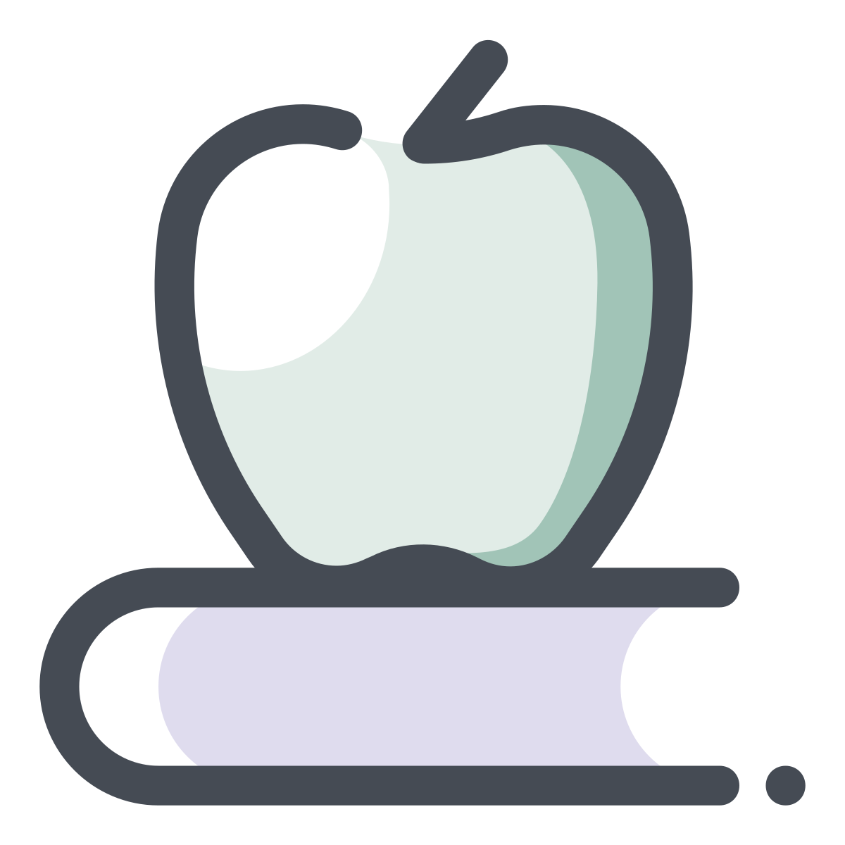 pastel color style physics book icon