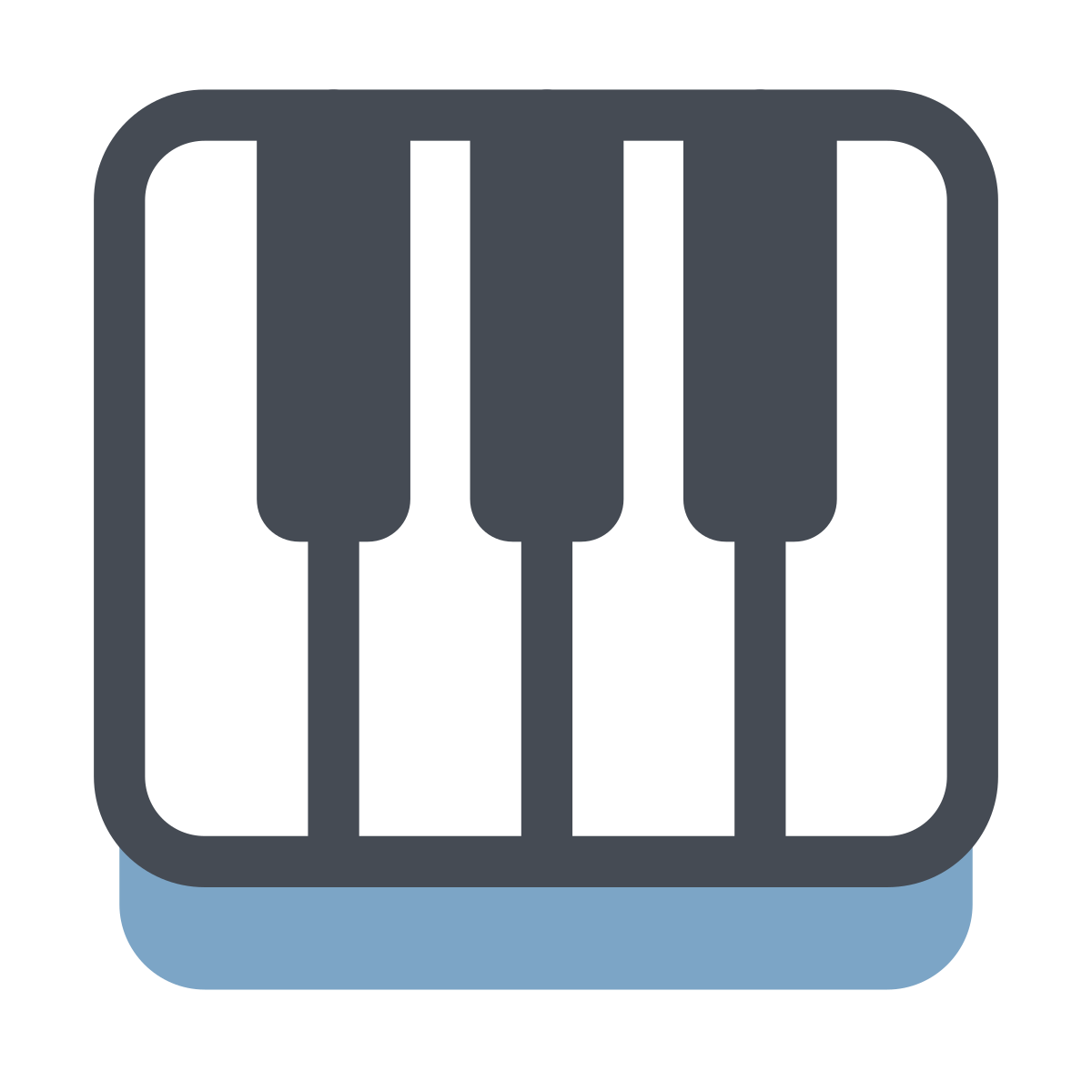 pastel color style piano icon
