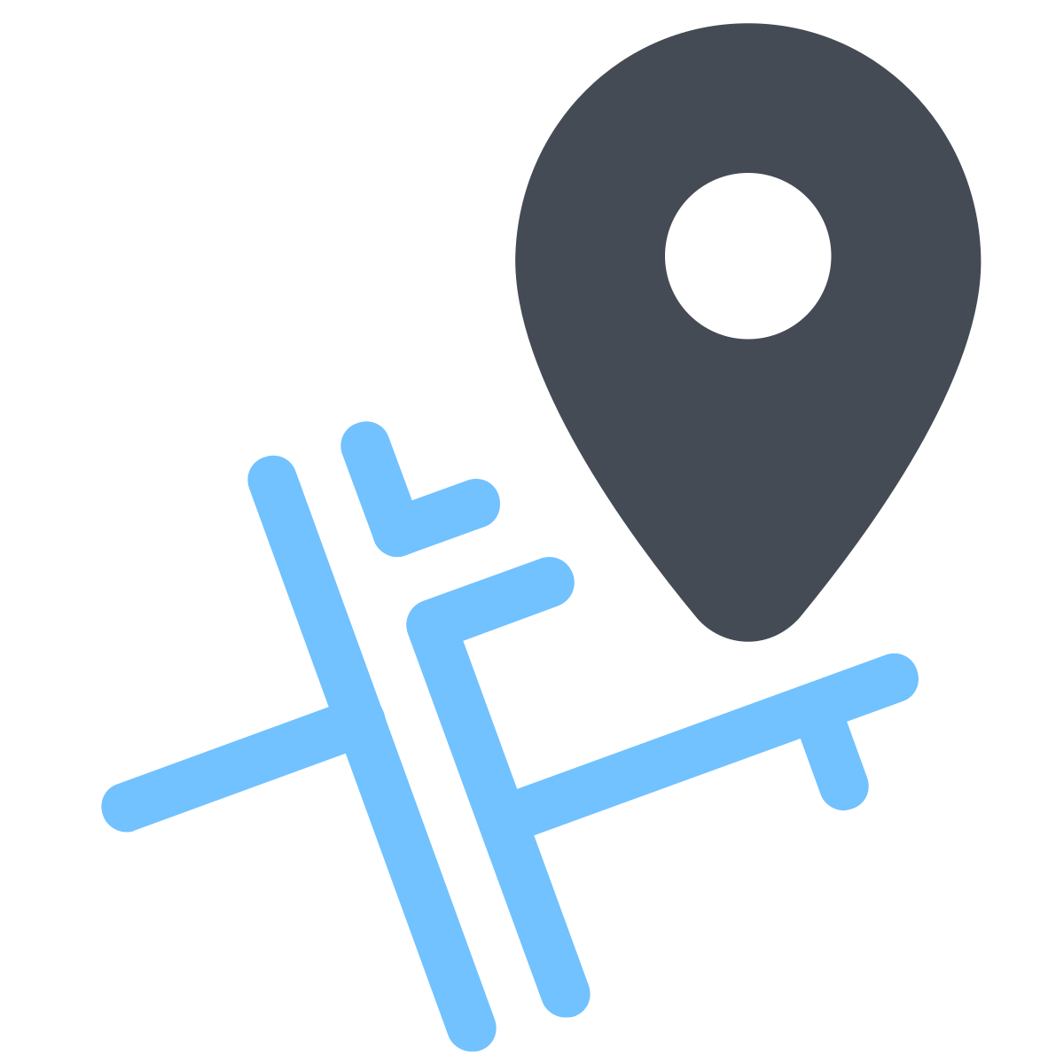 pastel color style pickup point icon