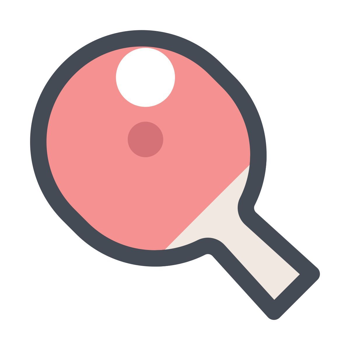 pastel color style 乒乓 icon