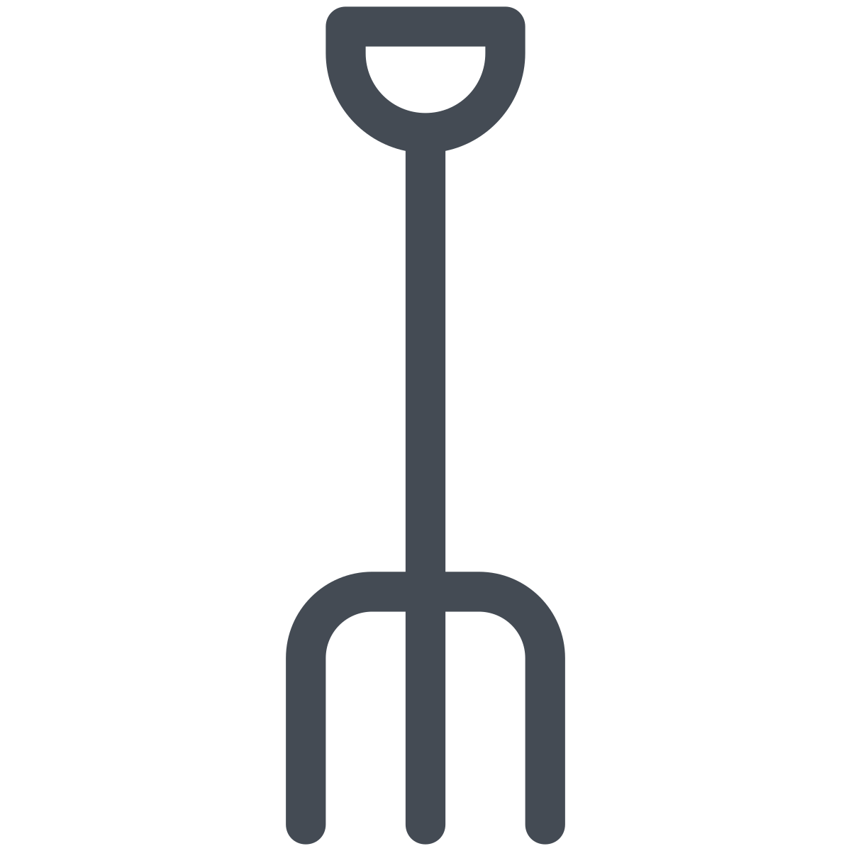 pastel color style pitchfork icon