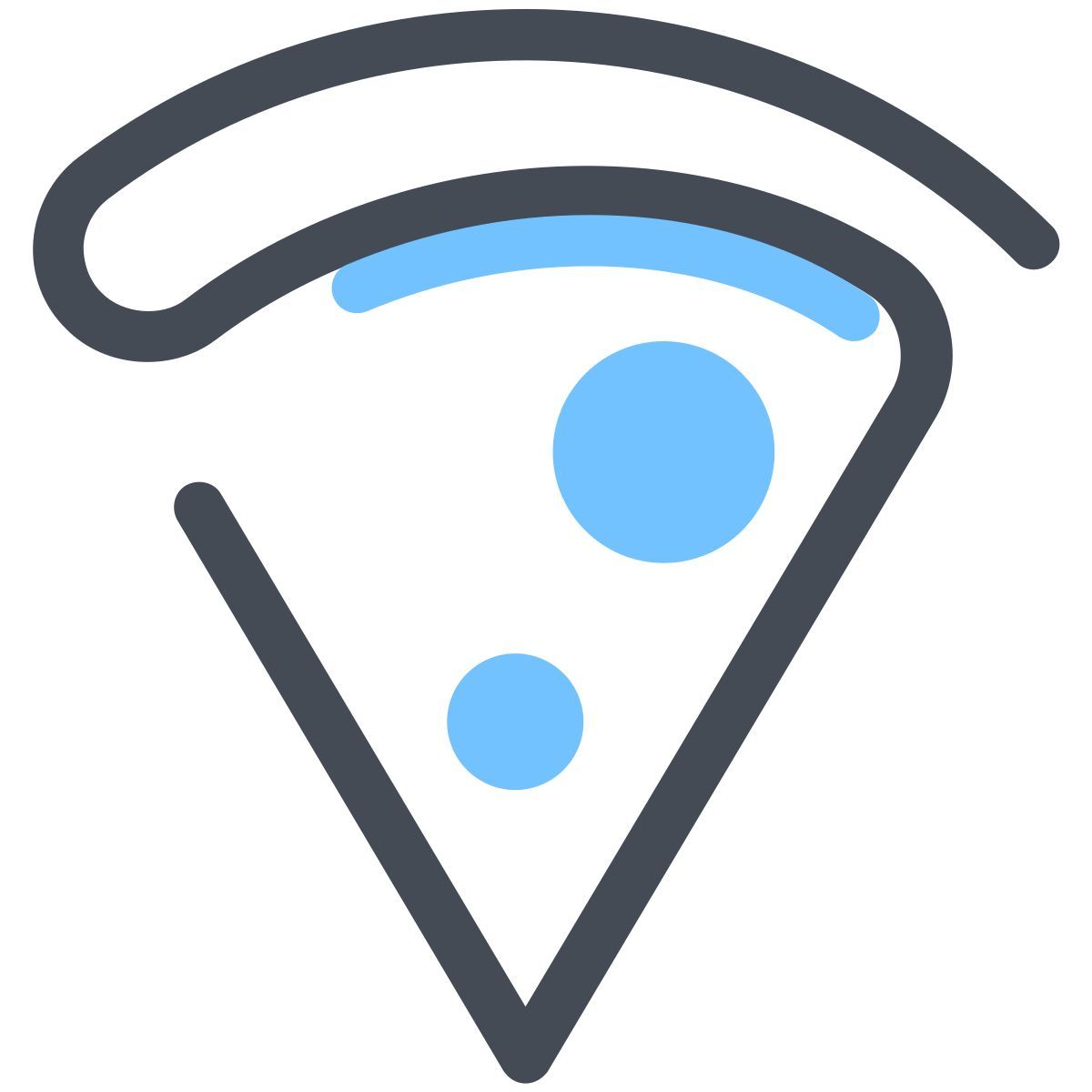 pastel color style pizza icon