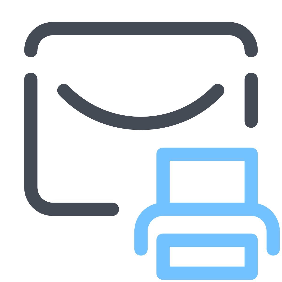 pastel color style stampa messaggio icon