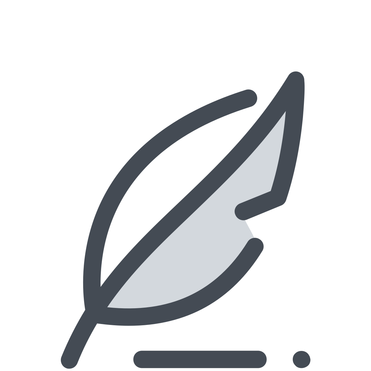 pastel color style quill pen icon
