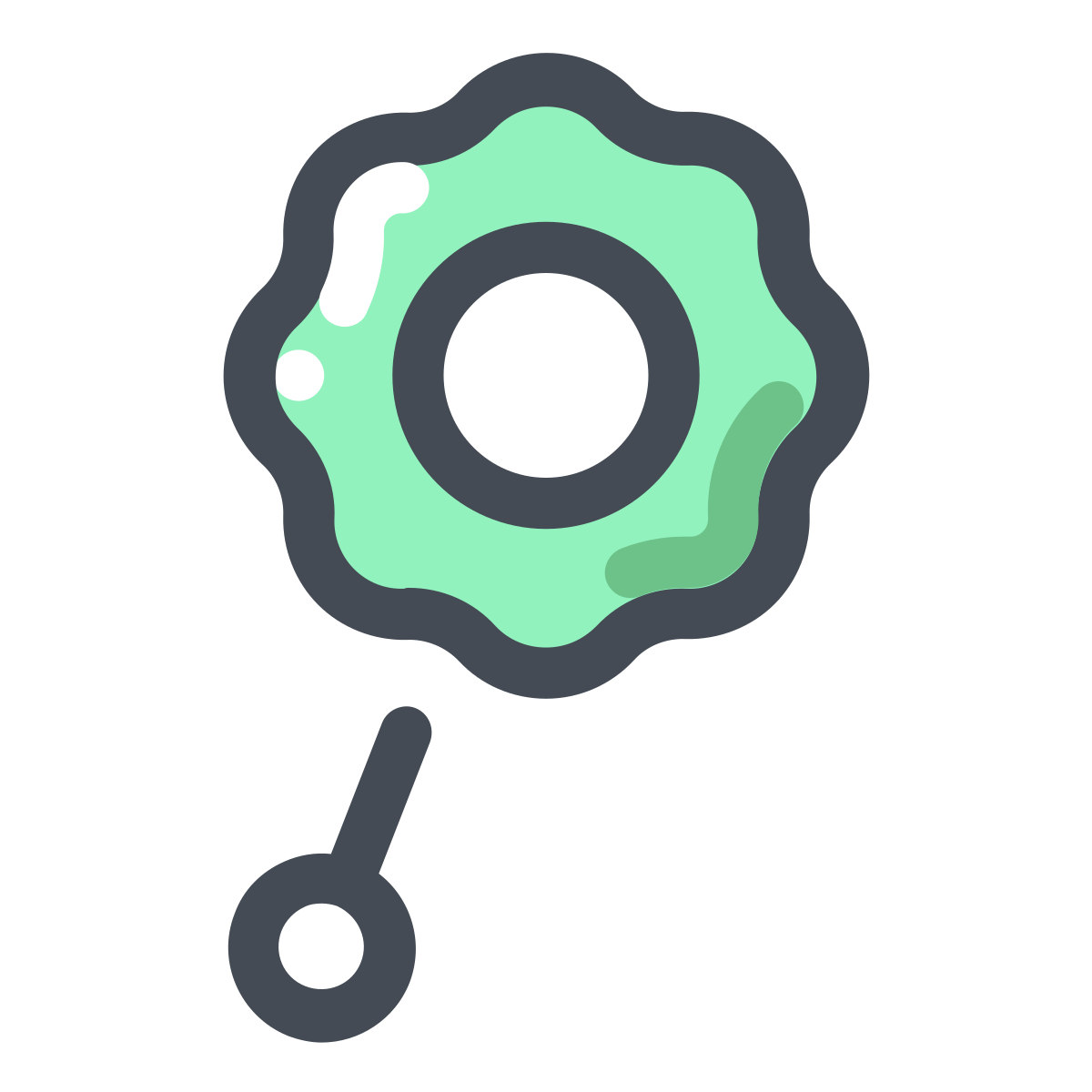 pastel color style rattle icon