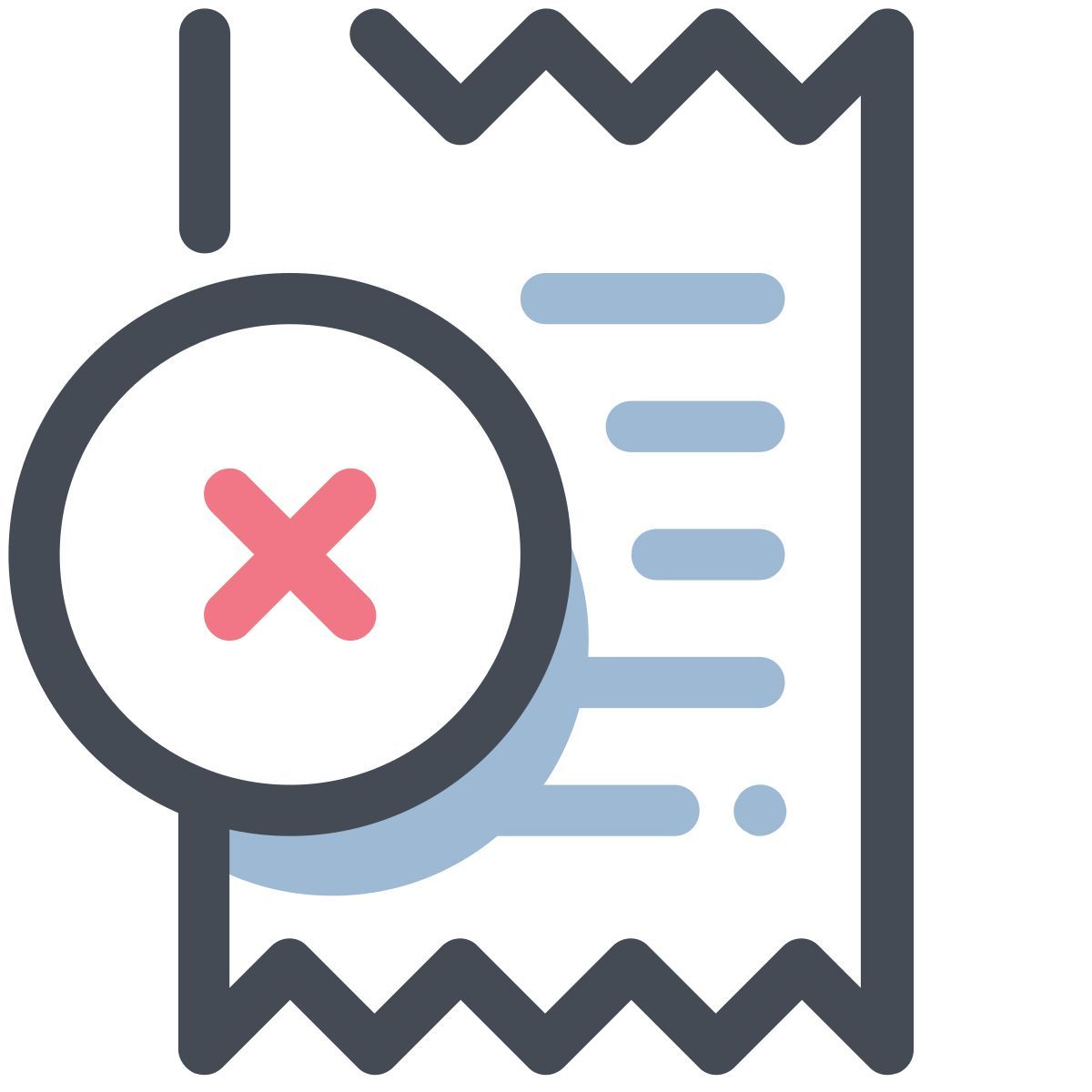 pastel color style eingang abgelehnt icon