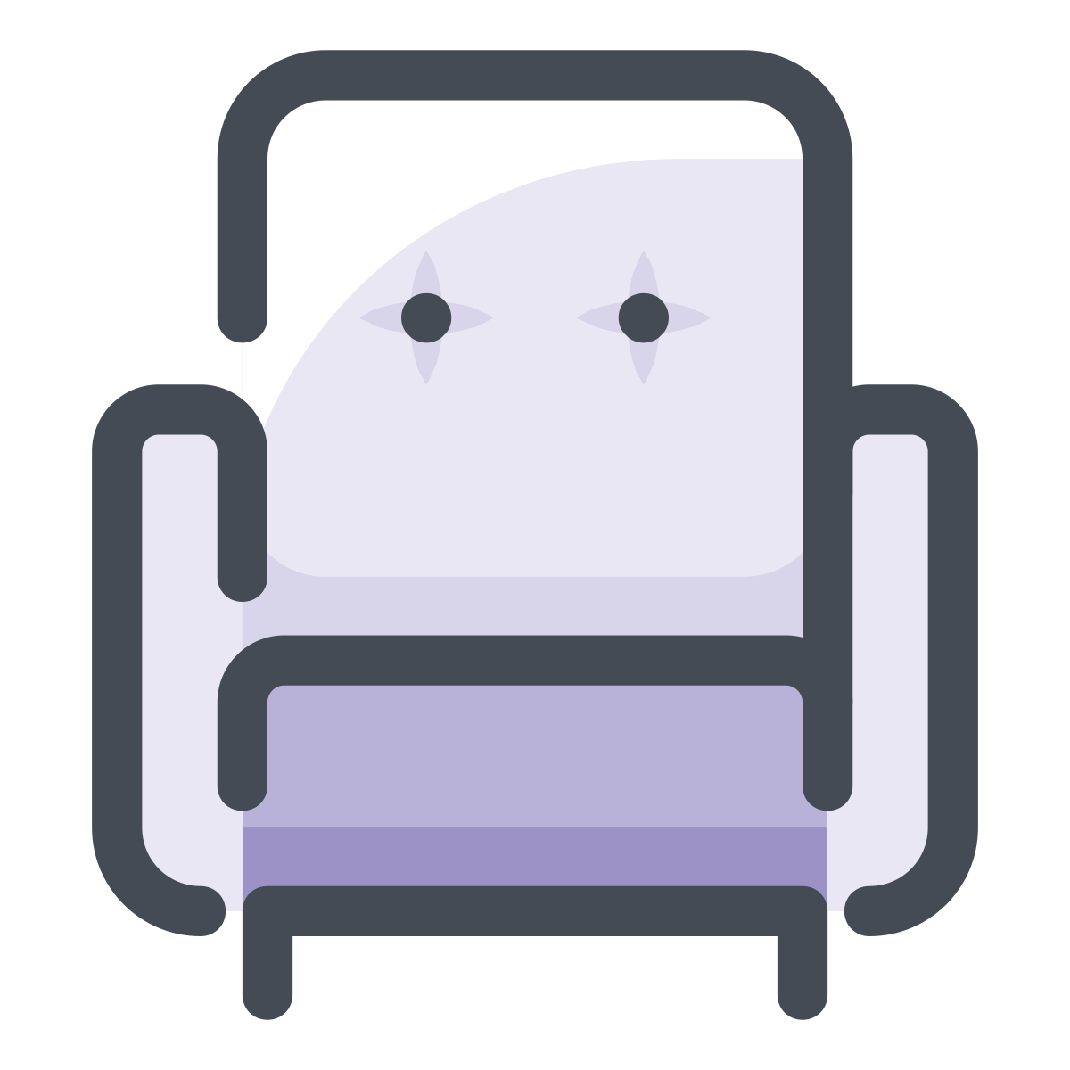 pastel color style recliner icon