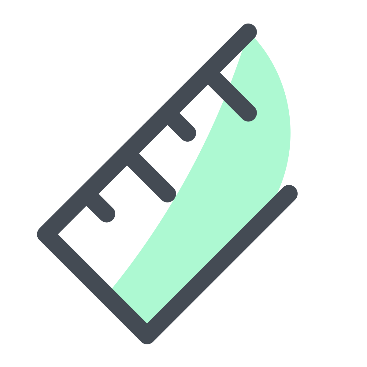 pastel color style ruler  v2 icon