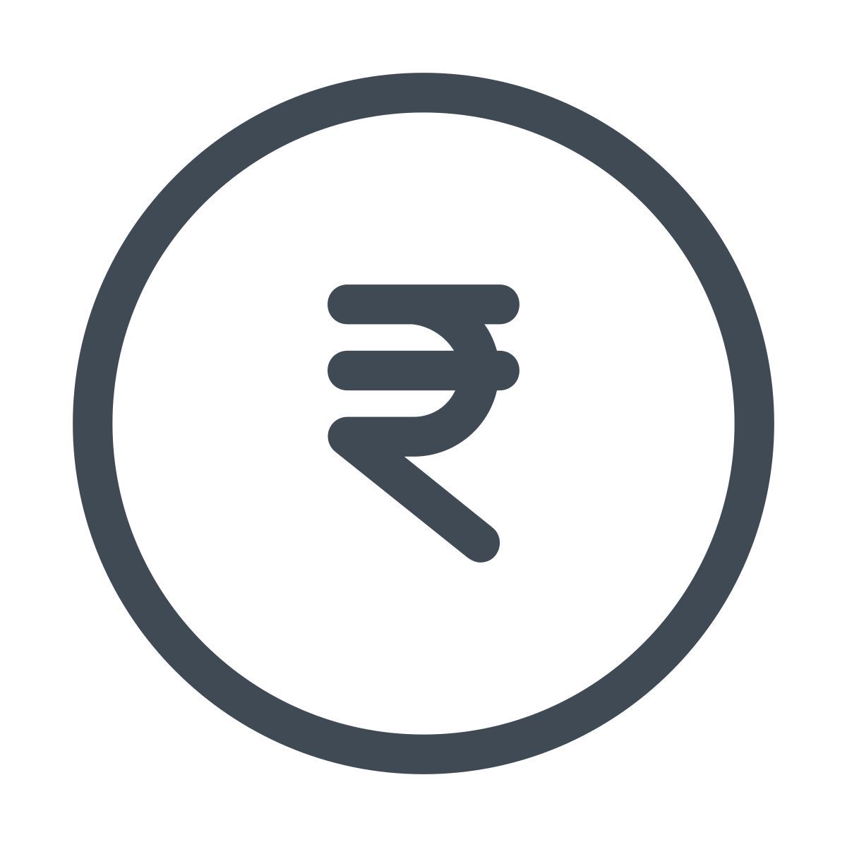 pastel color style rupee icon