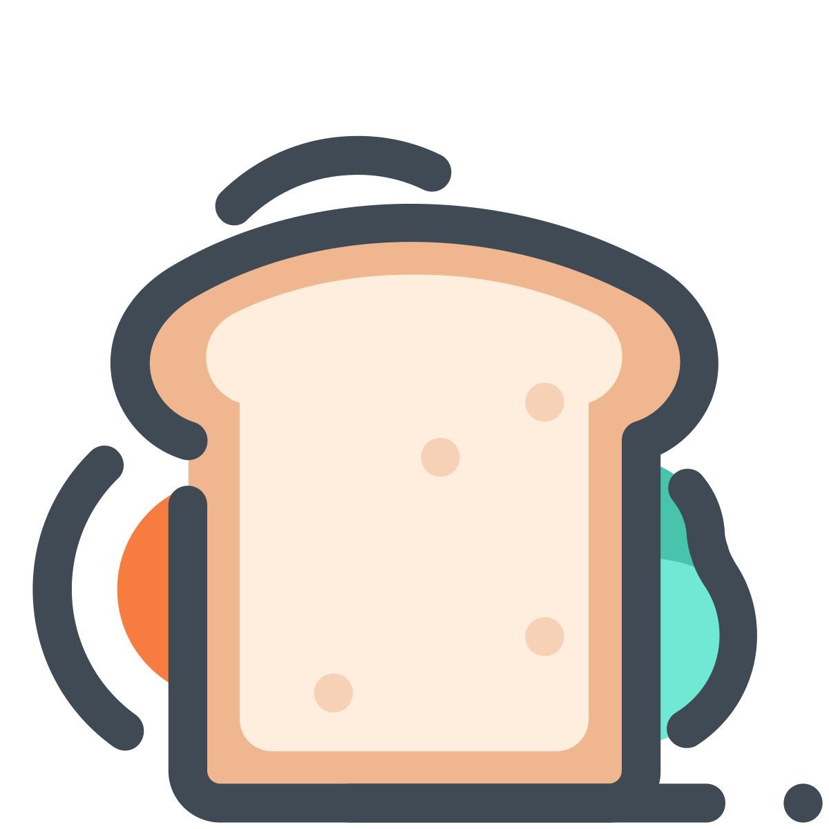 pastel color style 三明治用煎蛋 icon