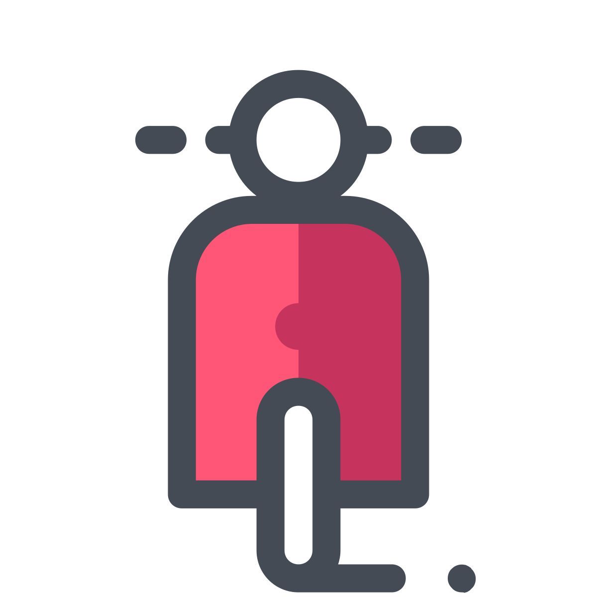 pastel color style scooter icon