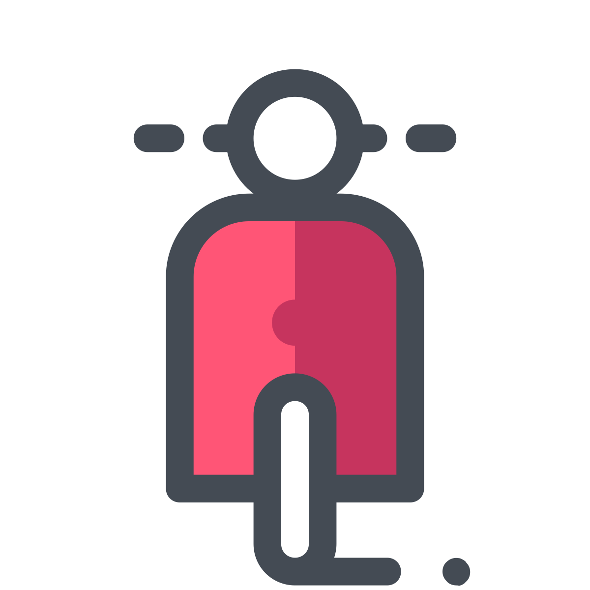 pastel color style scooter icon