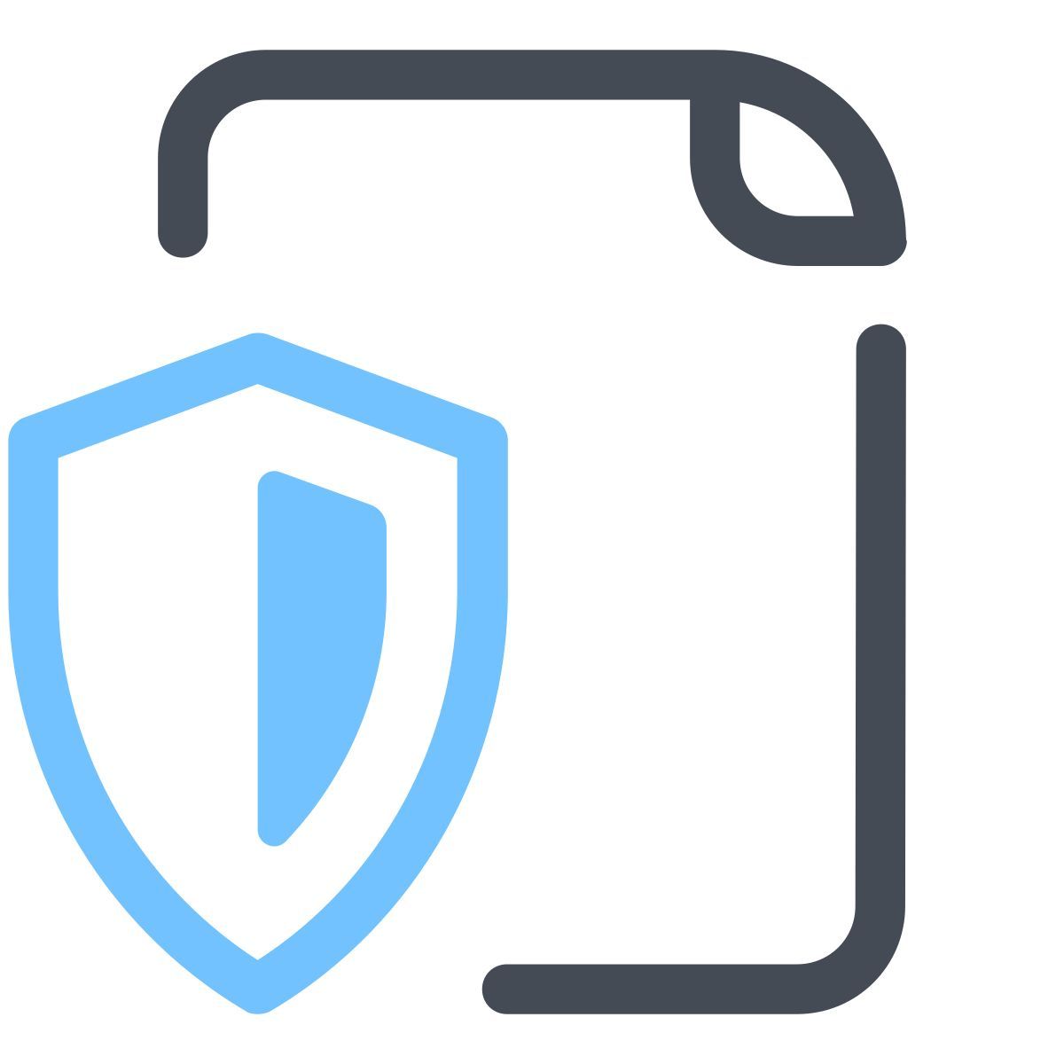 pastel color style secured file icon