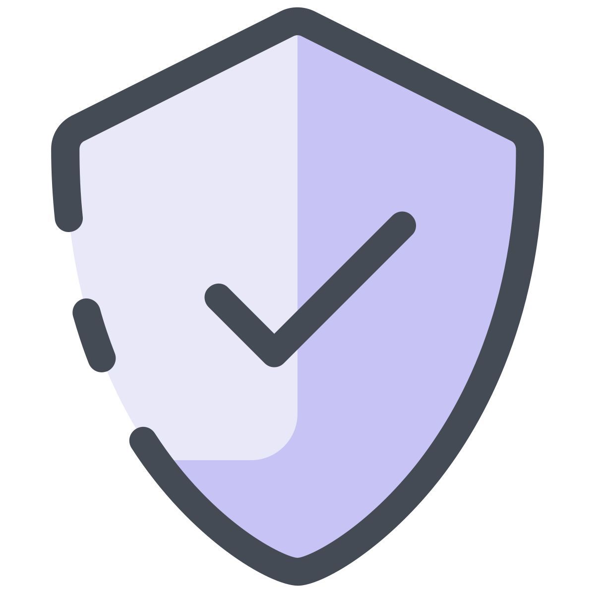 pastel color style sicherheit geprüft icon
