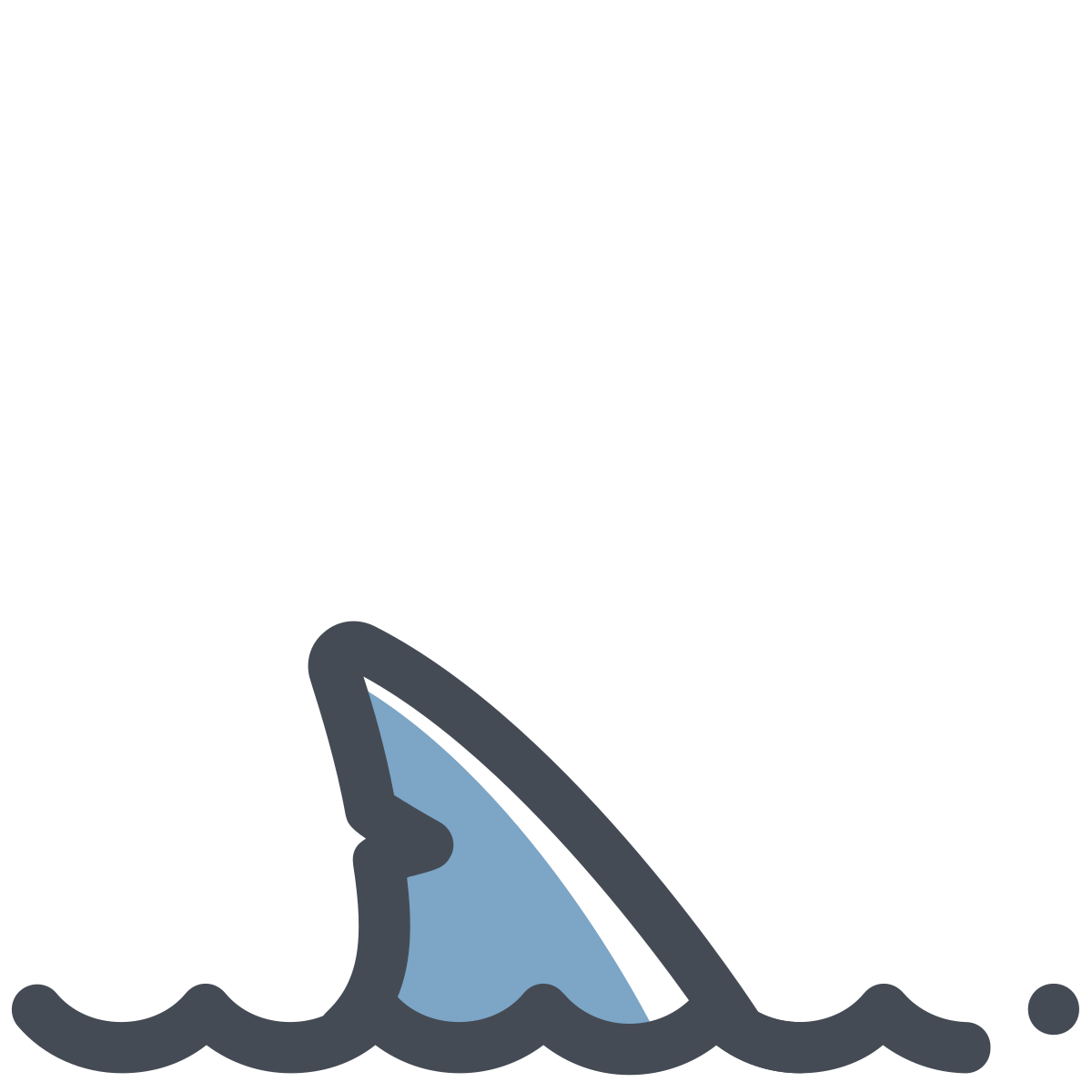 pastel color style shark icon
