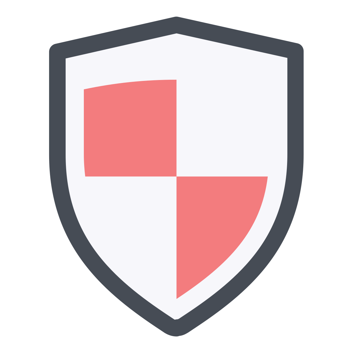 pastel color style shield icon
