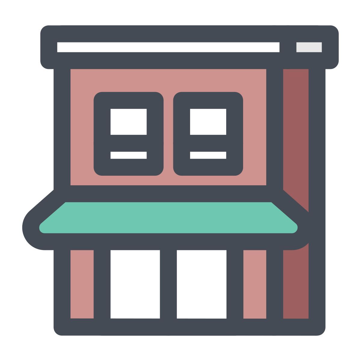 pastel color style 가게 icon