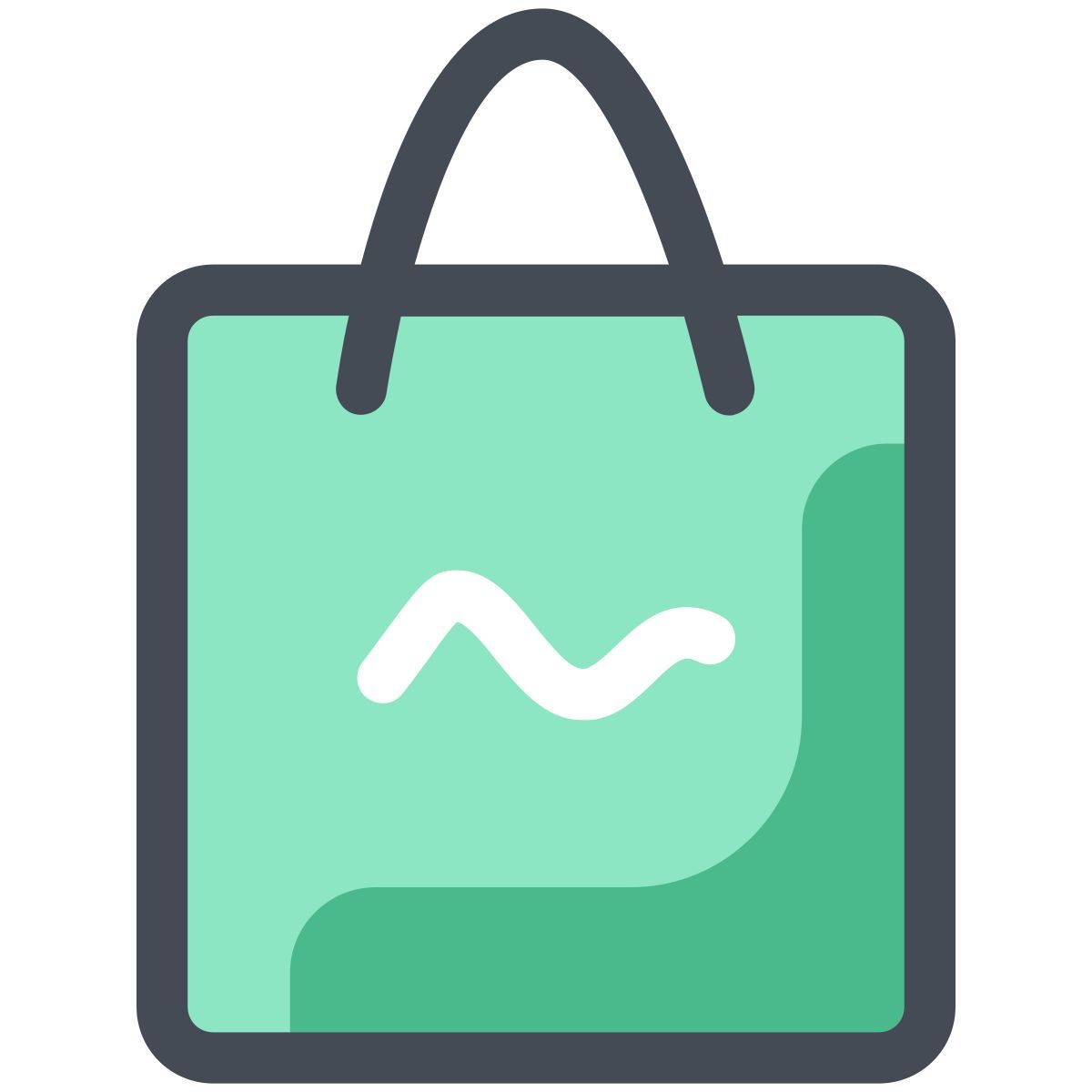 pastel color style 购物包 icon