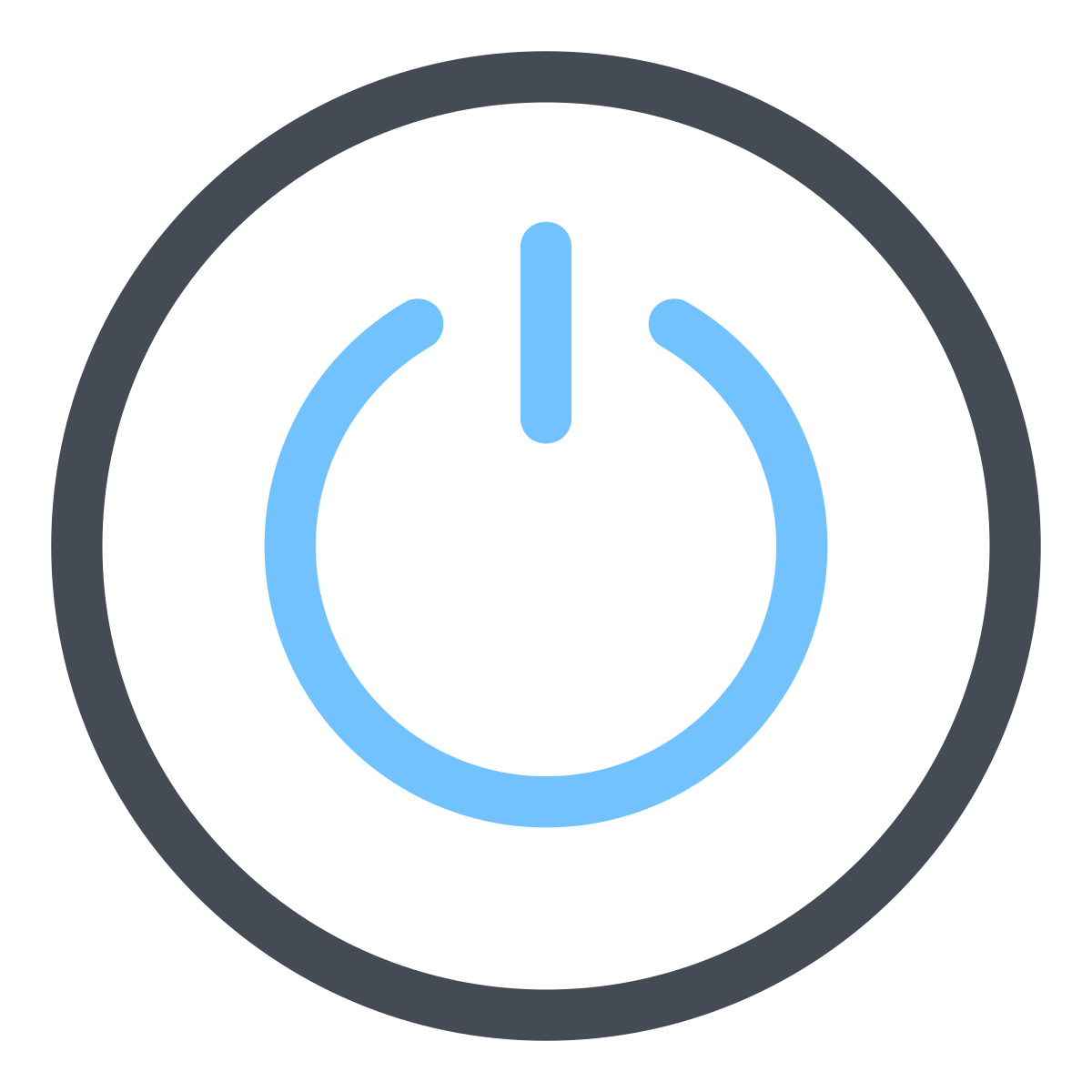 pastel color style shutdown  v2 icon