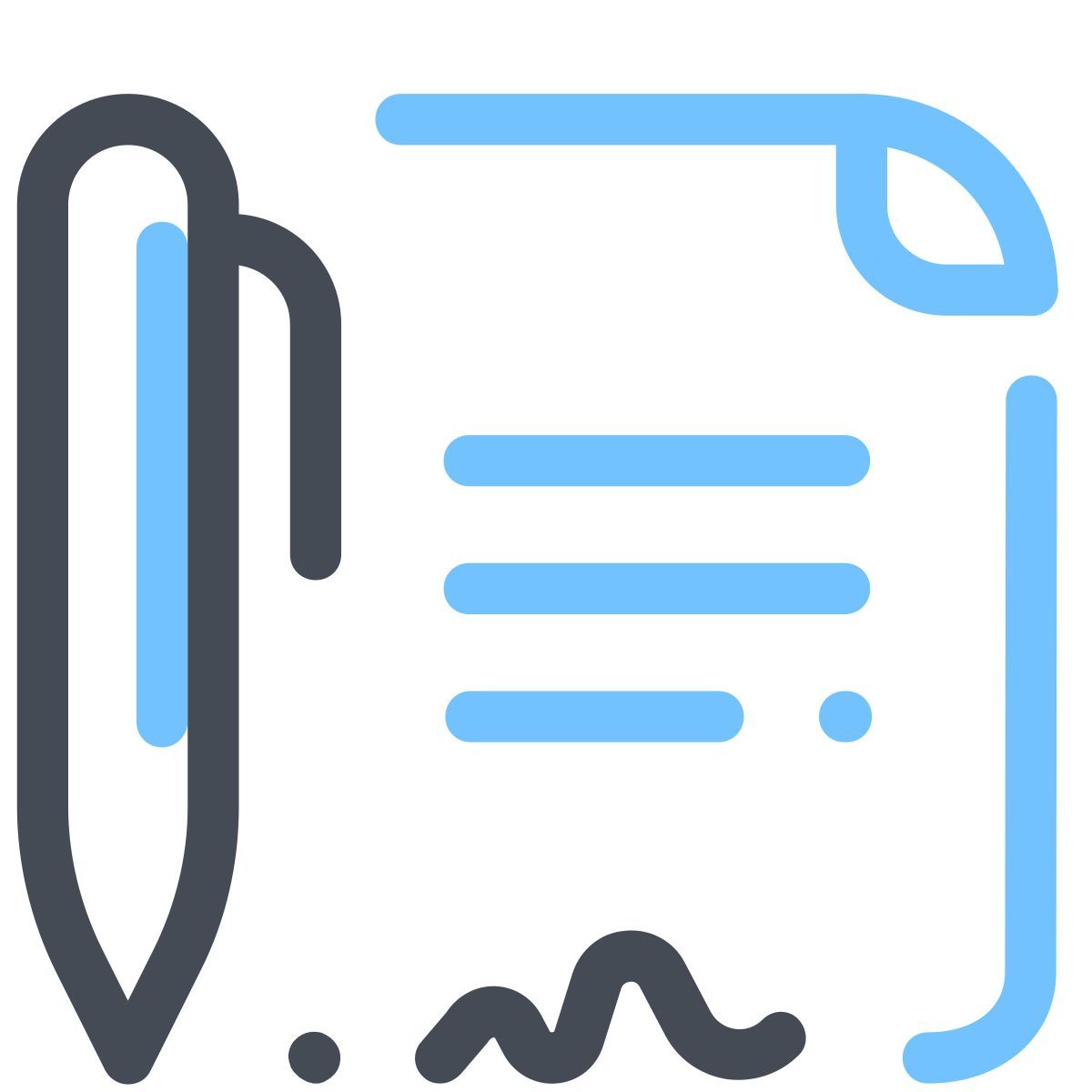 pastel color style sign document icon