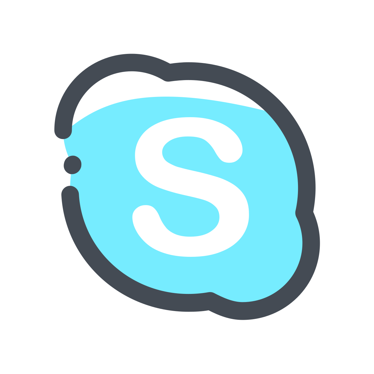 pastel color style skype icon