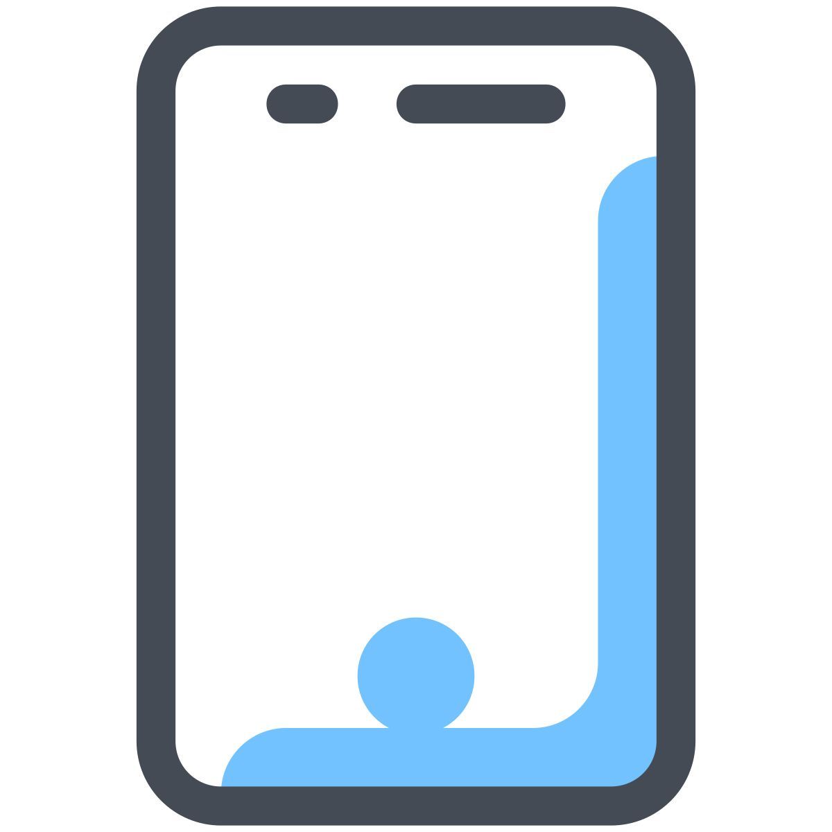 pastel color style smartphone icon