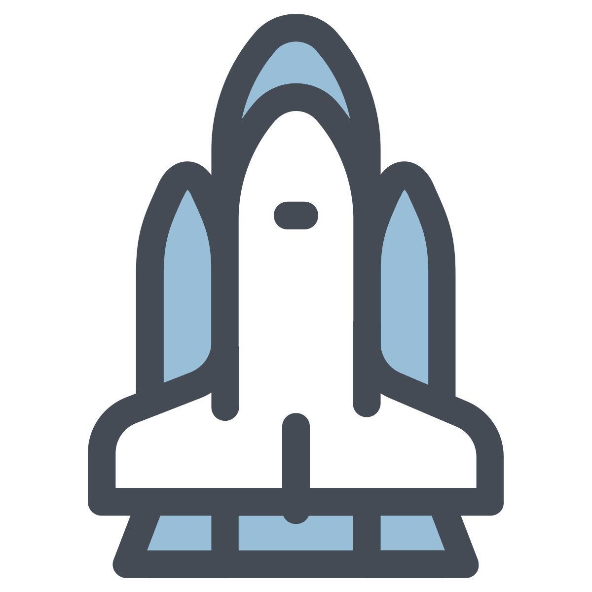 pastel color style space shuttle  v1 icon