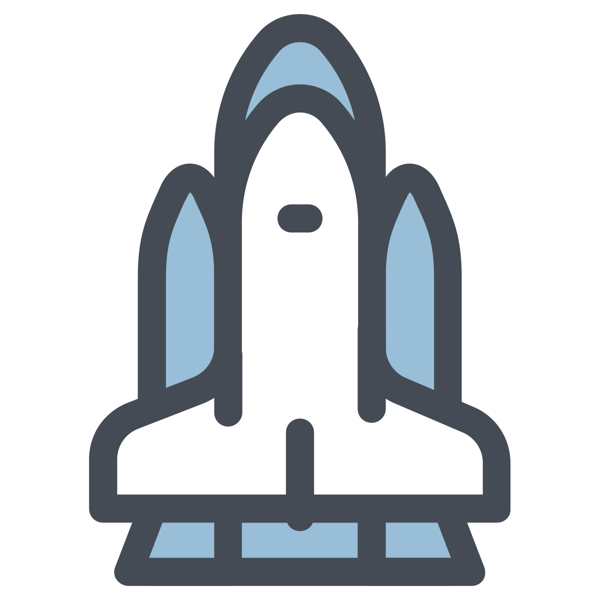pastel color style space shuttle  v1 icon
