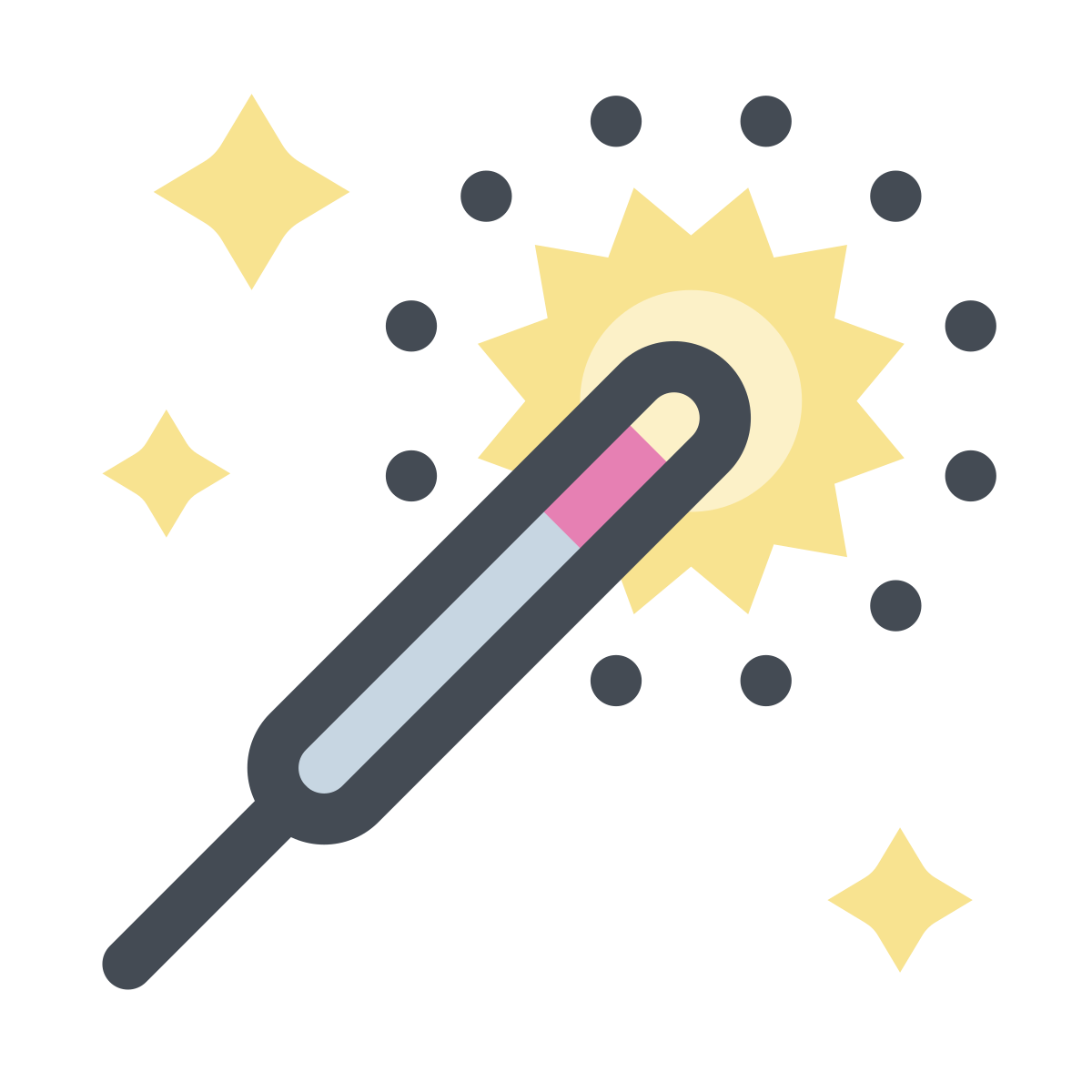pastel color style sparkler icon
