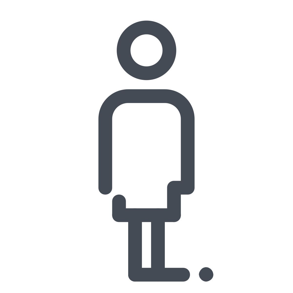 pastel color style donna in piedi icon