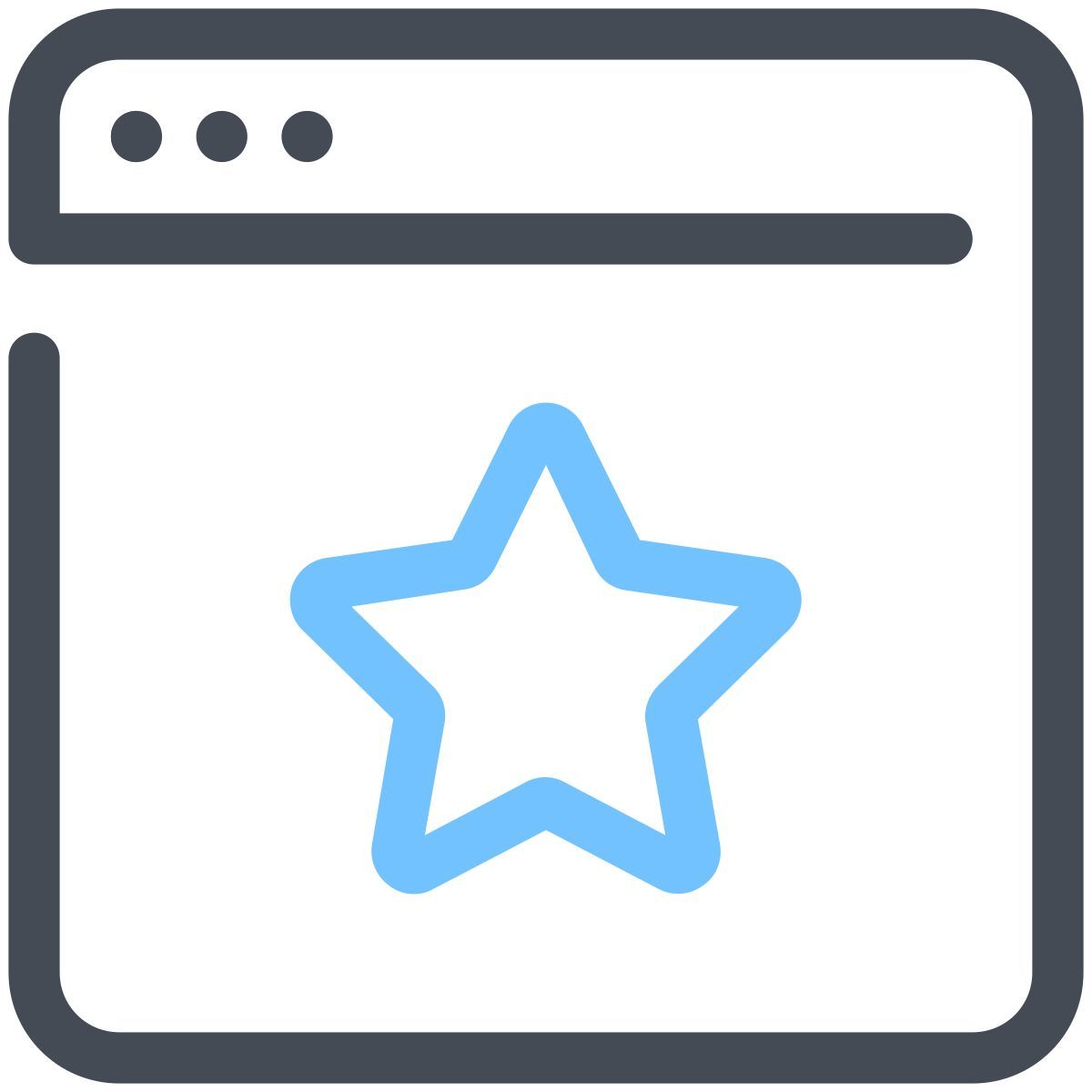 pastel color style starred webpage icon