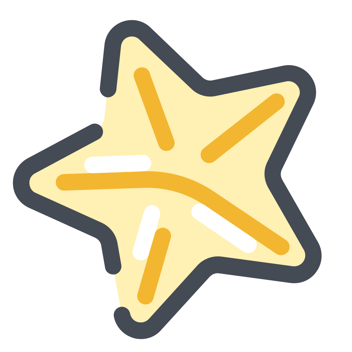pastel color style starfish icon