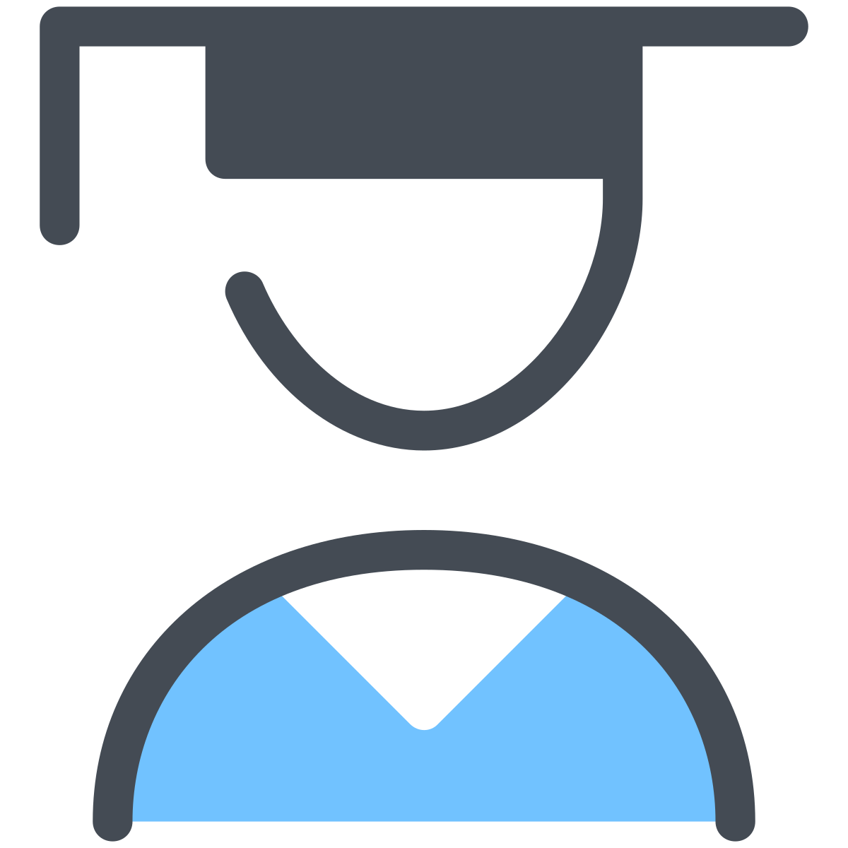 pastel color style student male  v2 icon
