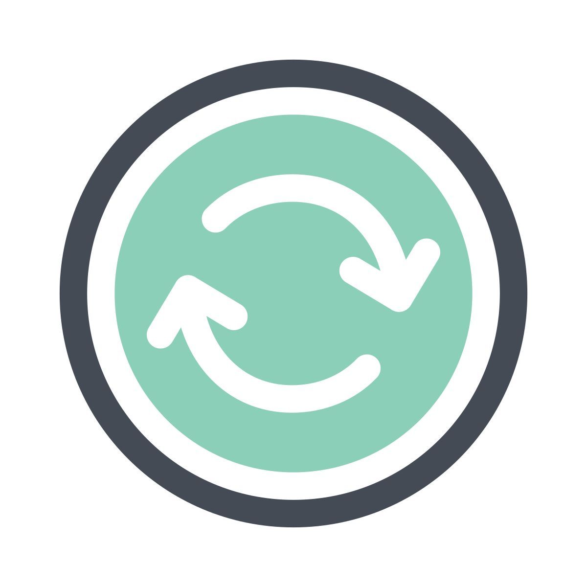 pastel color style synchronisieren icon