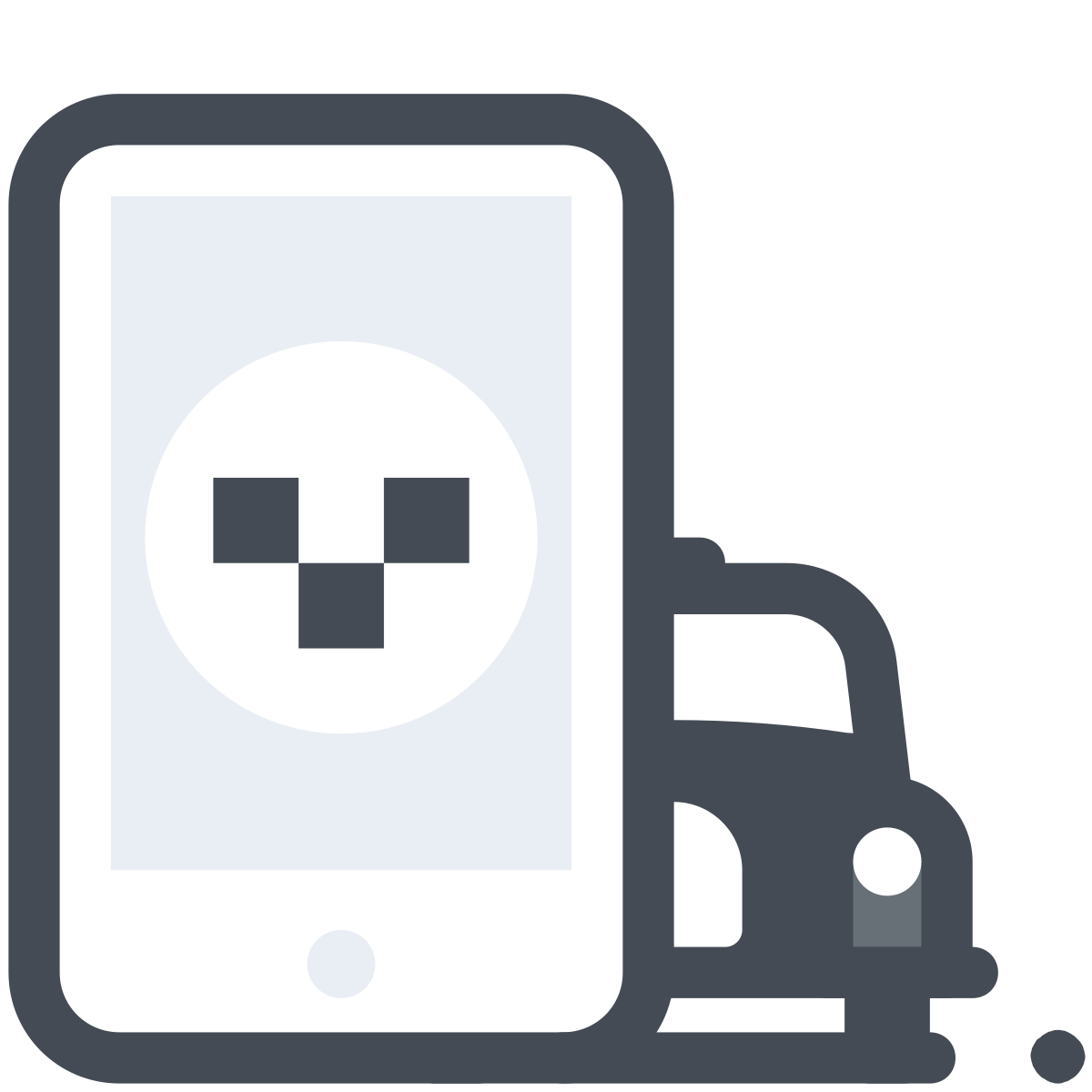 pastel color style taxi app icon