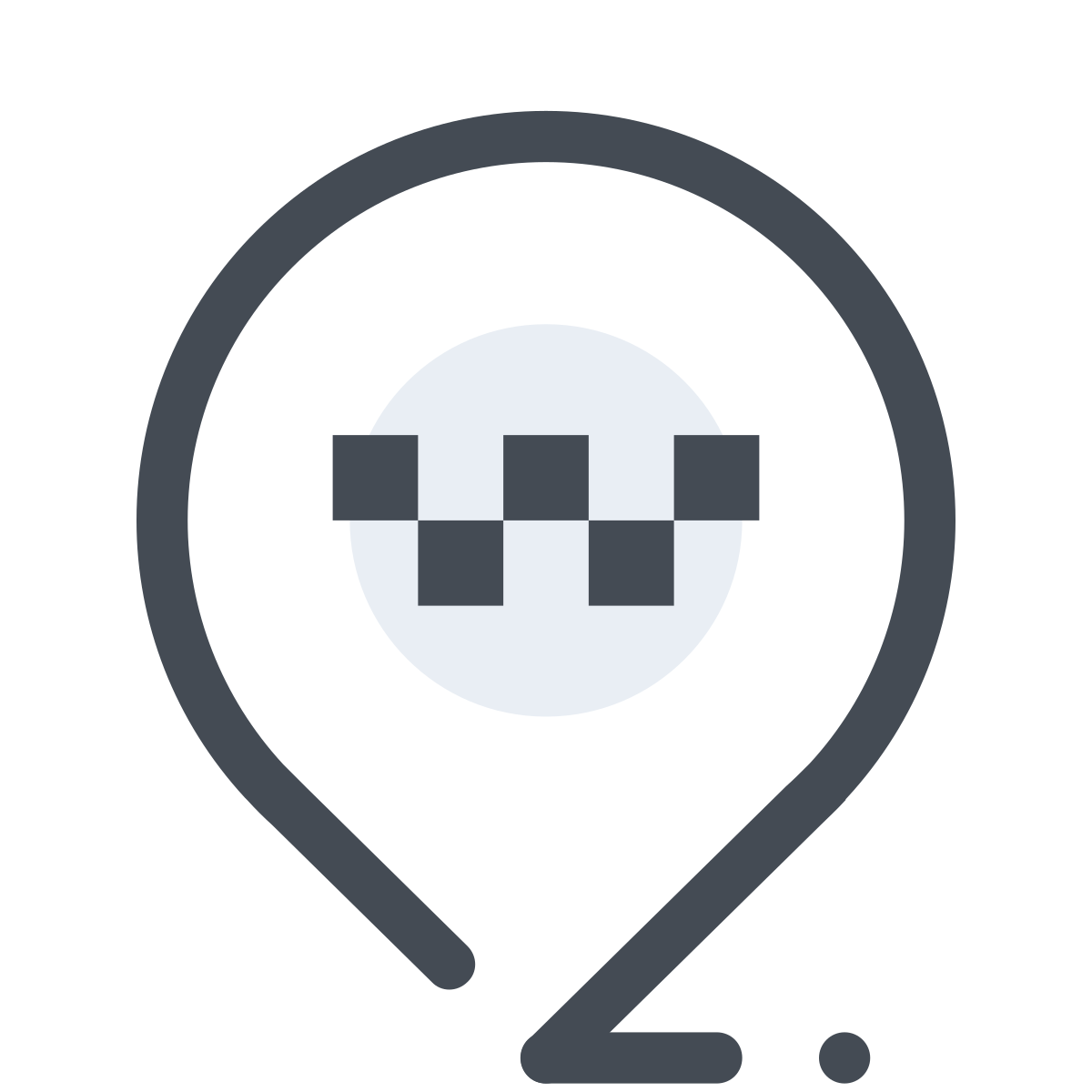 pastel color style taxi location icon