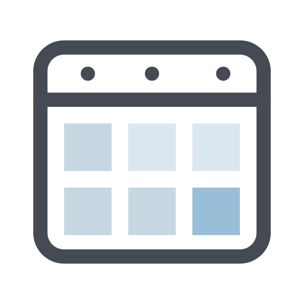 pastel color style tear off calendar icon
