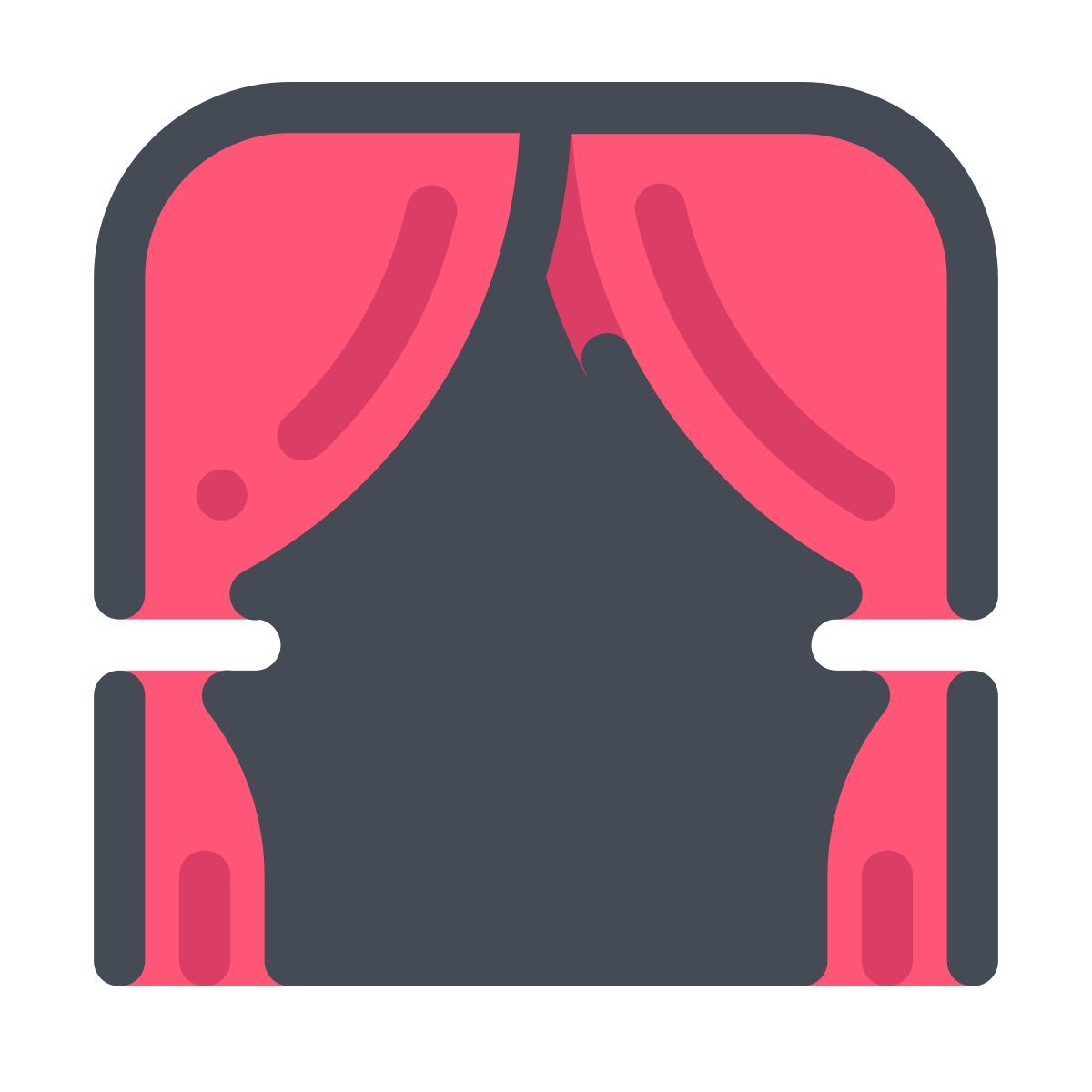 pastel color style theatre curtain  v2 icon