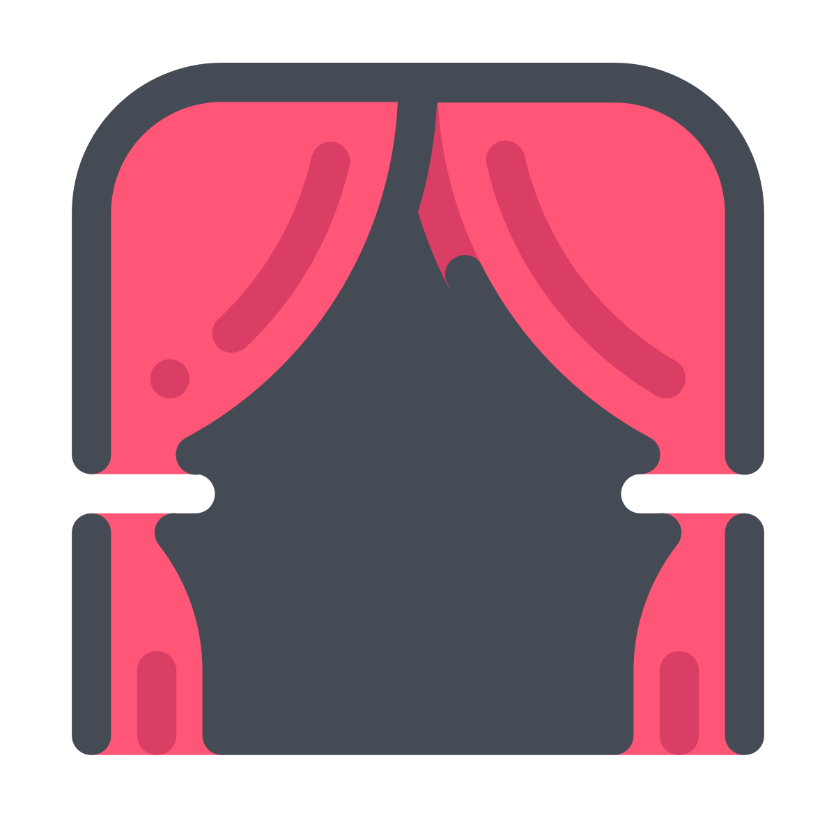 pastel color style theatre curtain  v2 icon