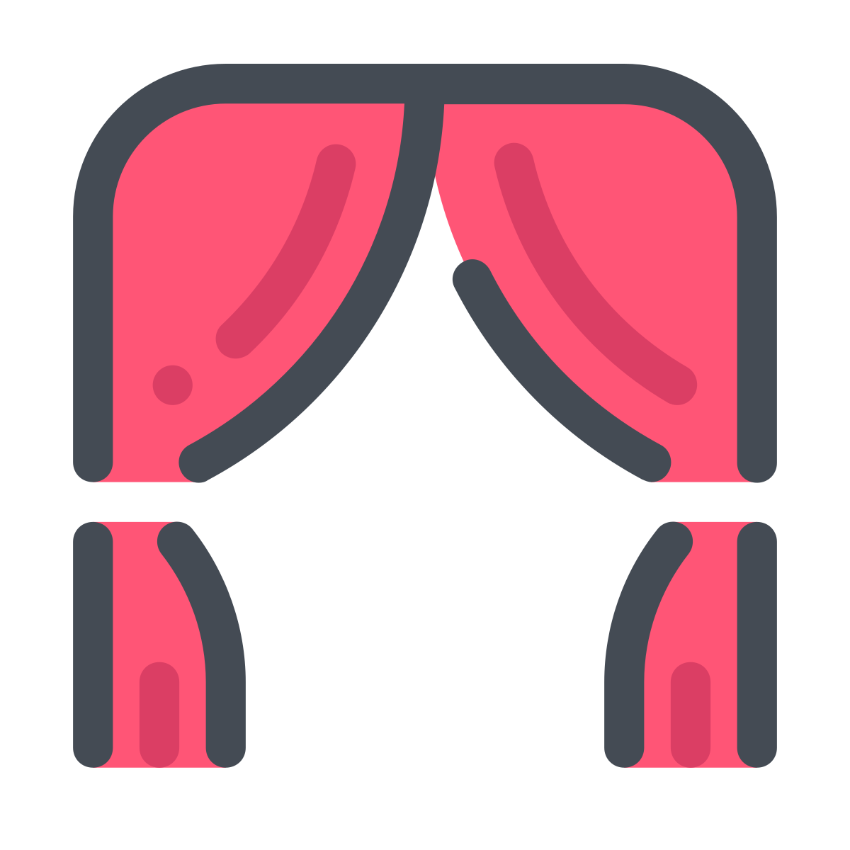 pastel color style theatre curtain  v3 icon