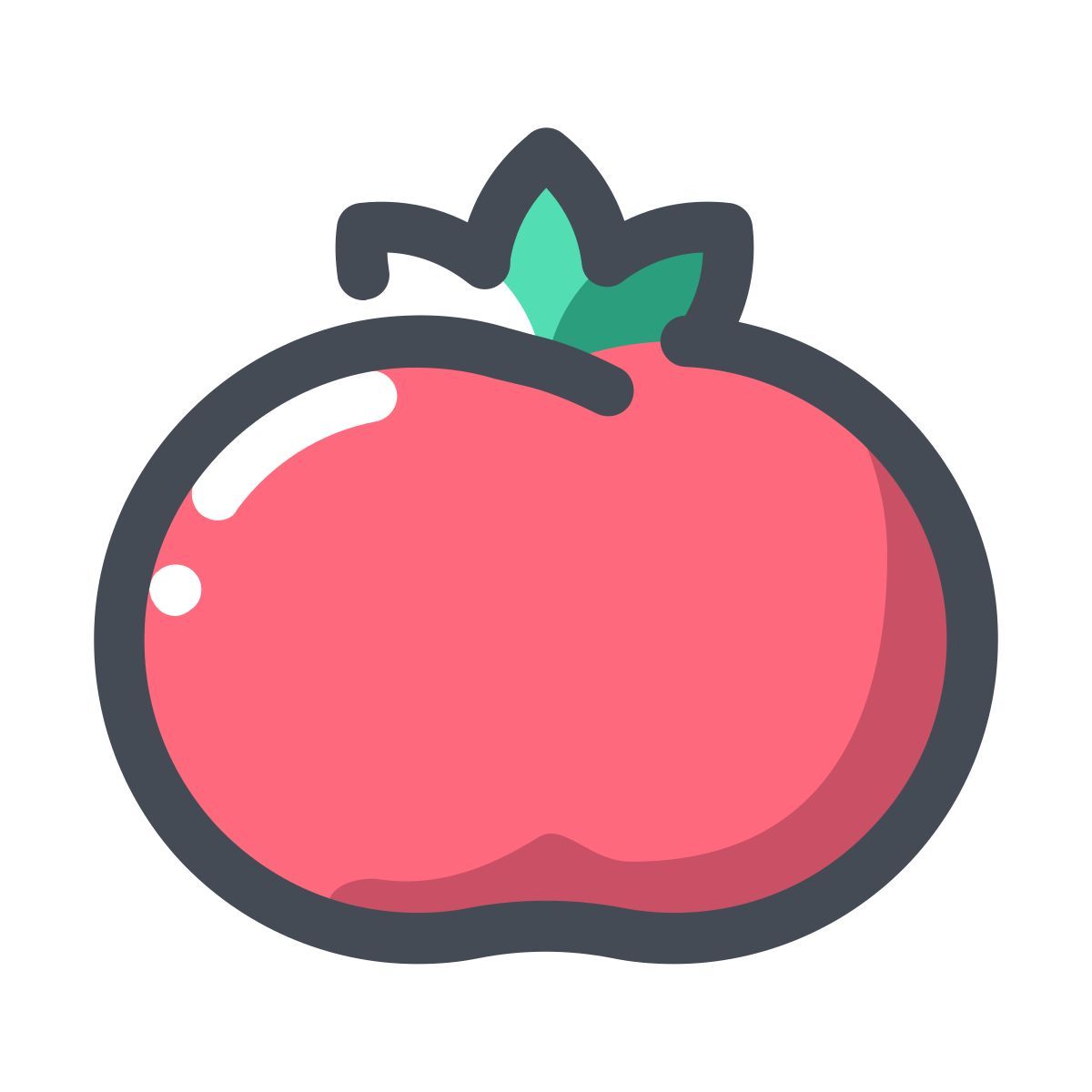 pastel color style 番茄 icon