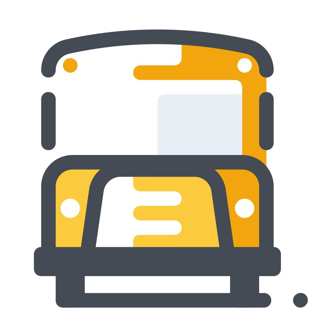 pastel color 스타일 traditional school bus 아이콘