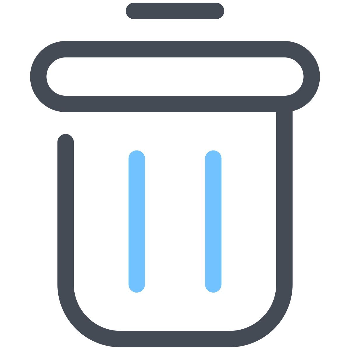 pastel color style trash icon