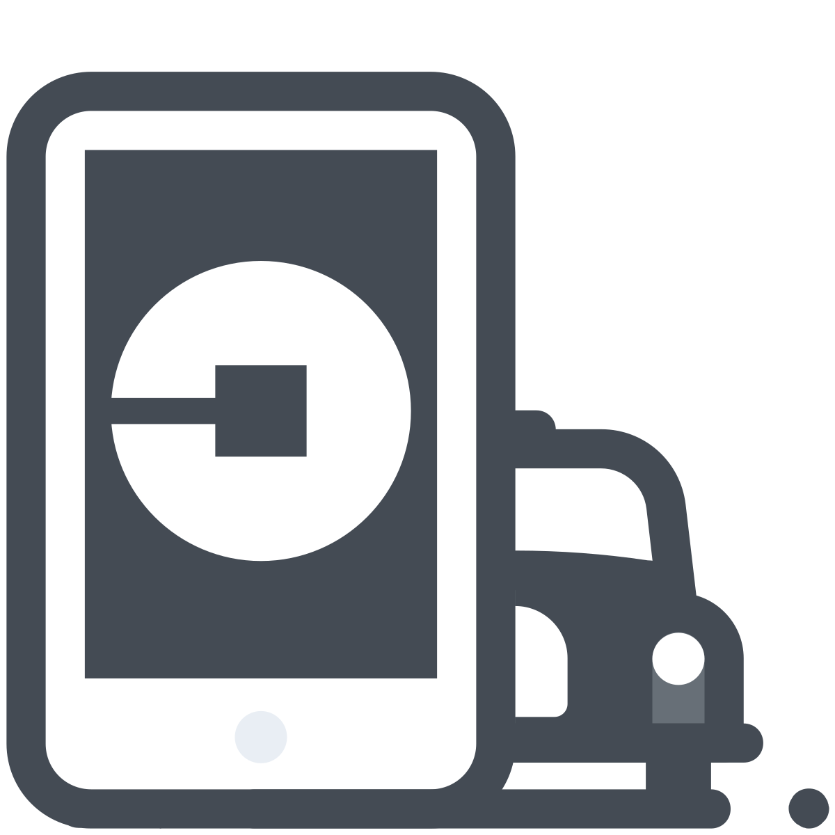 pastel color style uber taxi icon